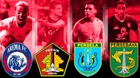 Persebaya Surabaya, Persela Lamongan, Arema FC, Persik Kediri. (Bola.com)