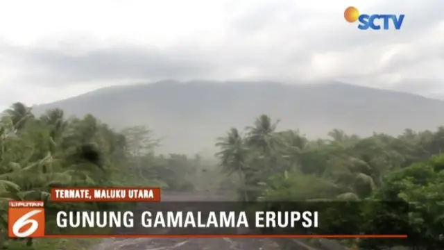 Tiga kelurahan terpapar debu vulkanik akibat erupsi Gunung Gamalama di Ternate, Maluku Utara.