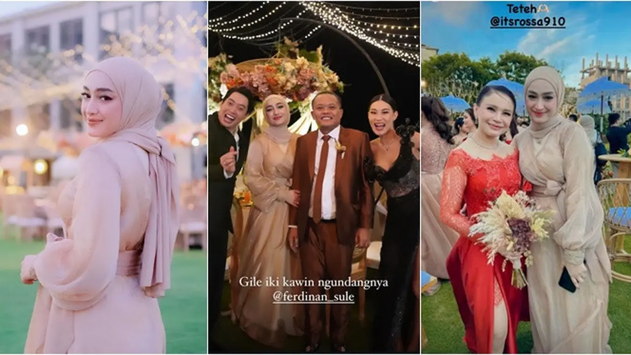 8 Potret Santyka Kekasih Sule di Resepsi Rizky Febian dan Mahalini di Bali, Memukau