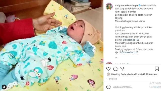 Nadya Mustika Rahayu Pamer Wajah Bayinya Dianggap Mirip ...