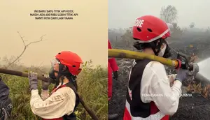 Riyuka Bunga Jadi Relawan Pemadam Karhutla, Soroti Asap Kalimantan Tengah Yang Masih Pekat