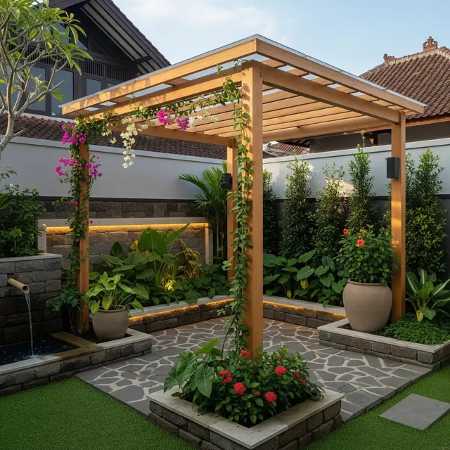 9 Model Pergola Kayu Minimalis untuk Taman Belakang Rumah, Estetik dan Fungsional