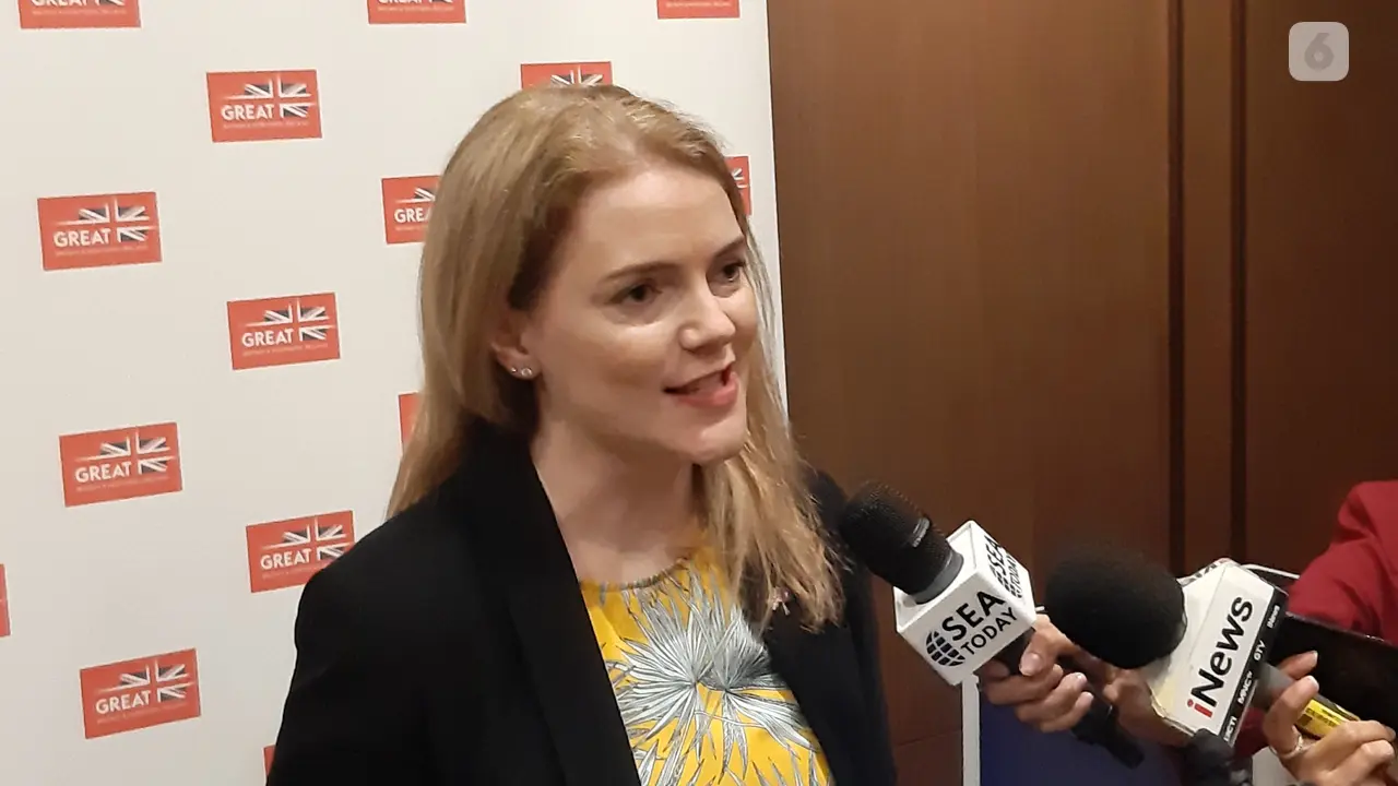 Komisioner Dagang Inggris Natalie Black di acara Indonesia-Southeast Asia Tech Week.