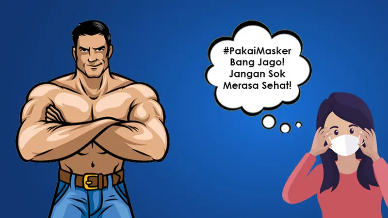 Banner Ampun Bang Jago Pakai Masker Dong!