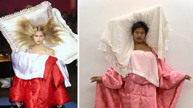 7 Aksi Warga Lakukan Cosplay Low Budget saat 'Di Rumah Aja' Ini Bikin Senyum Geli