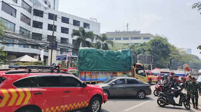 Kondisi Gedung Bapenda DKI Setelah Kebakaran Padam