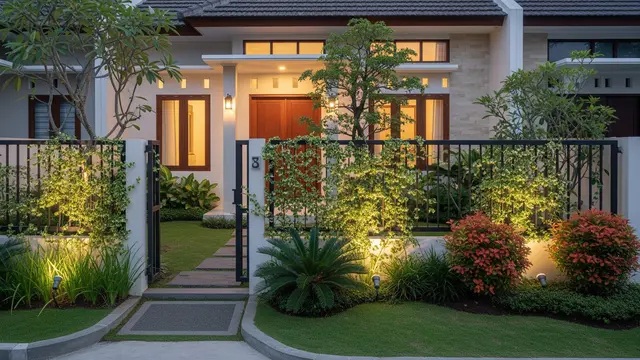 9 Ide Pagar Rumah Kombinasi Besi Minimalis dan Lampu Taman Estetik, Mempercantik Hunian