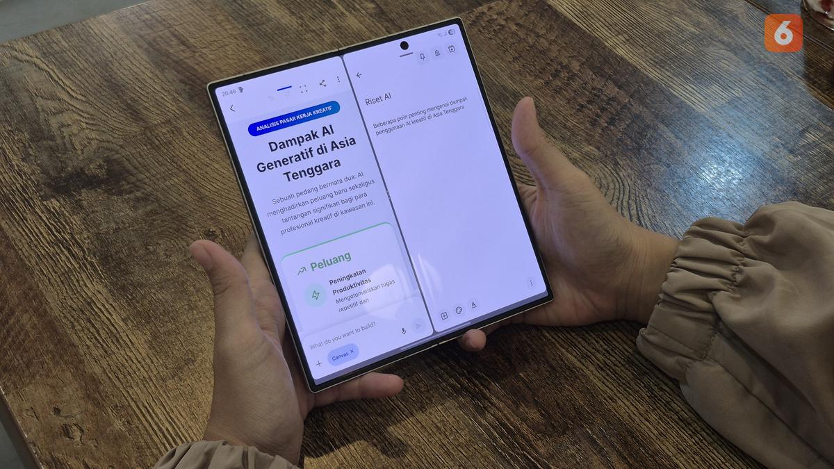 Cara Praktis Ubah Data Jadi Infografis Lewat Gemini Canvas di Galaxy Z Fold7