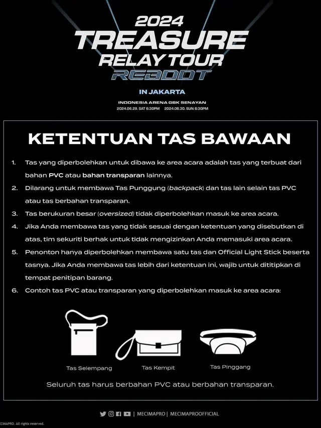 Ketentuan Tas Konser Treasure