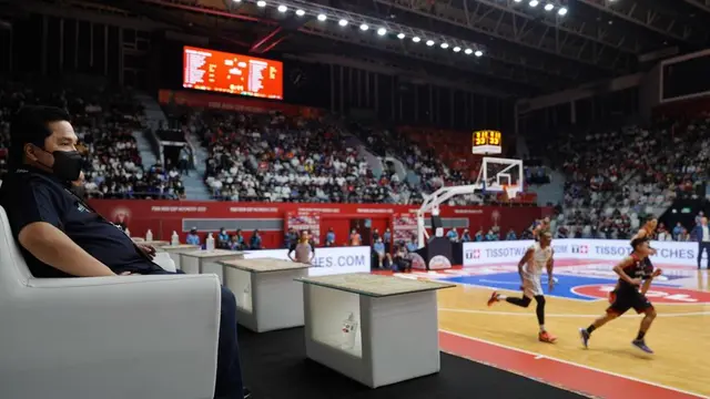 Erick Thohir nonton timnas basket Indonesia di FIBA Asia Cup 2022