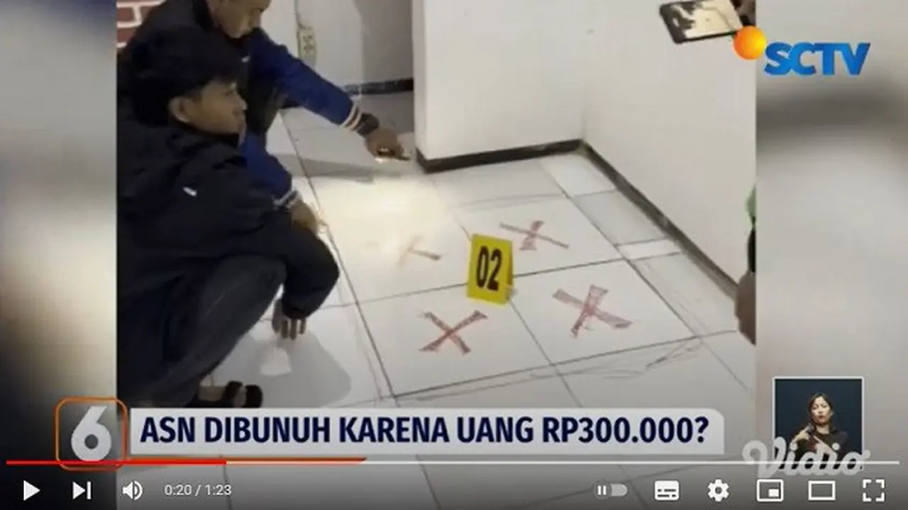 ASN di Bandung Barat dibunuh dan jasadnya dicor. Pelaku diduga merupakan seorang tukang kebun. (YouTube Liputan6)