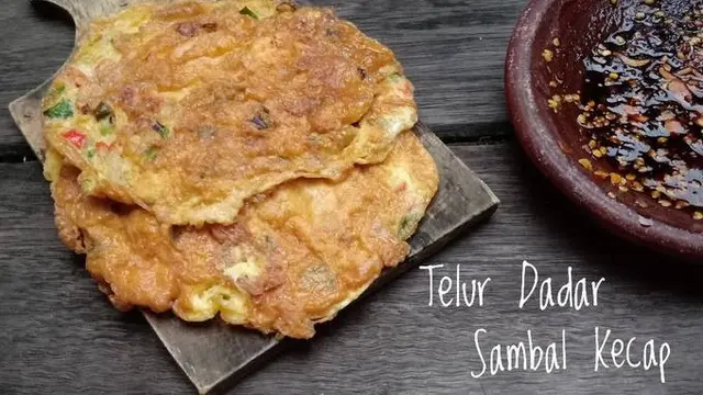 Telur Dadar Crispy dengan Sambal Kecap