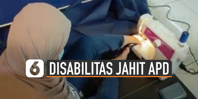 VIDEO: Bikin Haru Wanita Disabilitas Jahitkan APD Gratis Untuk Tenaga Medis