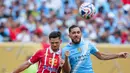 Kemenangan tersebut diwarnai dengan penampilan perdana pemain yang baru diboyong City yakni Tijjani Reijnders dan Rayan Cherki. (AP Photo/Derik Hamilton)