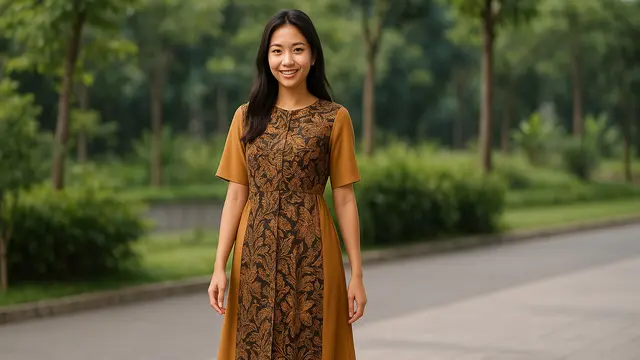 8 Model Batik Kombinasi Kain Polos di Lengan, Elegan dan Kekinian untuk Segala Acara