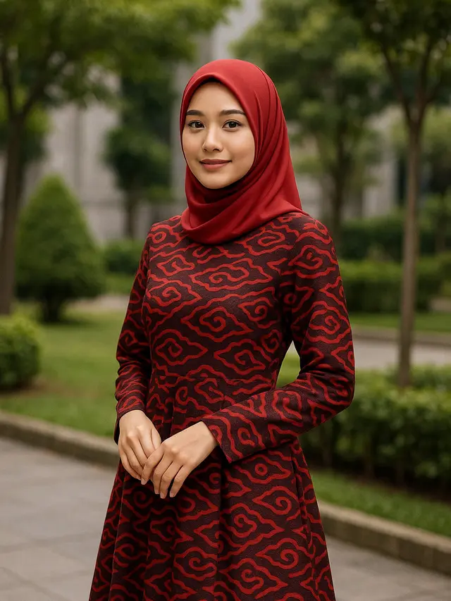 10 Model Gamis Motif Etnik atau Tradisional, Elegan dan Tetap Kekinian