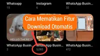 Cara Membersihkan Penyimpanan dan Galeri dengan Mematikan Fitur Download Otomatis WhatsApp. (Liputan6.com/M. Labib Fairuz Ibad)