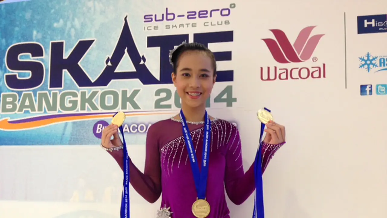 Atlet Cantik Ice Skating Indonesia Sabet 3 Emas di Thailand (udah