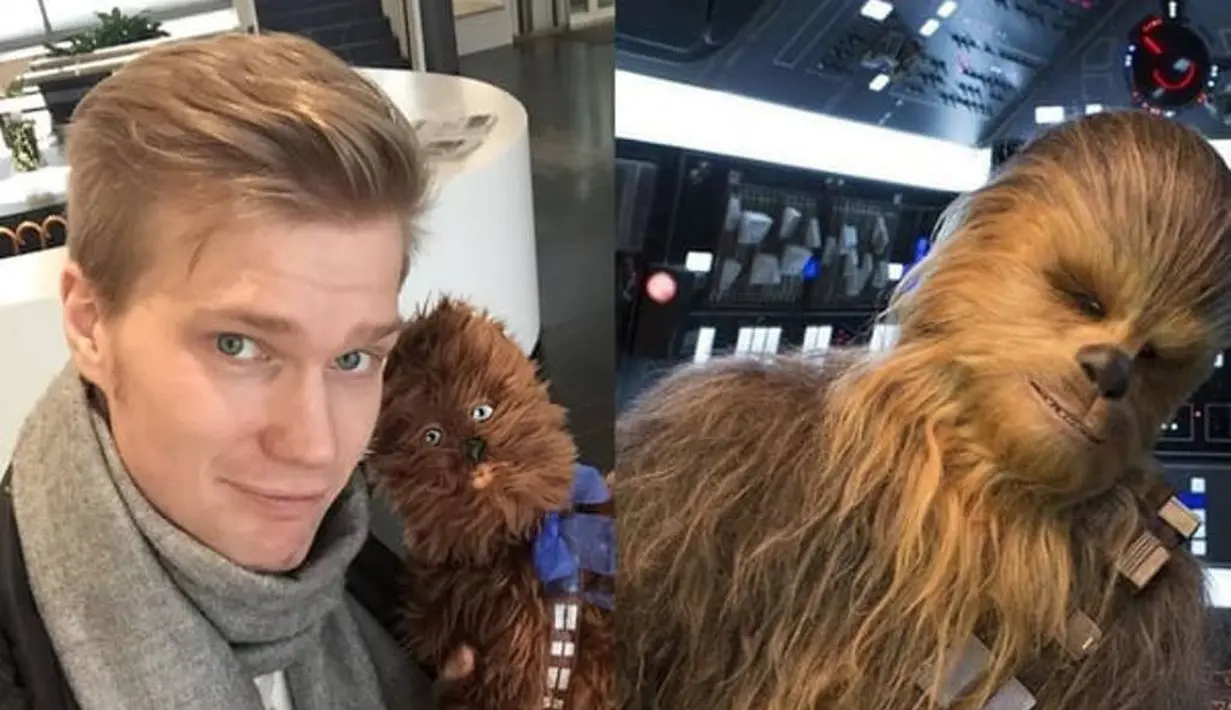 Siapa sangka kalau pemeran Chewbacca di franchise film Star Wars, Han Solo, menyembunyikan ketampanannya lewat makhluk berbulu legendaris itu? (Movie Pilot)