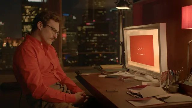 Joaquin Phoenix dalam film Her (2013)