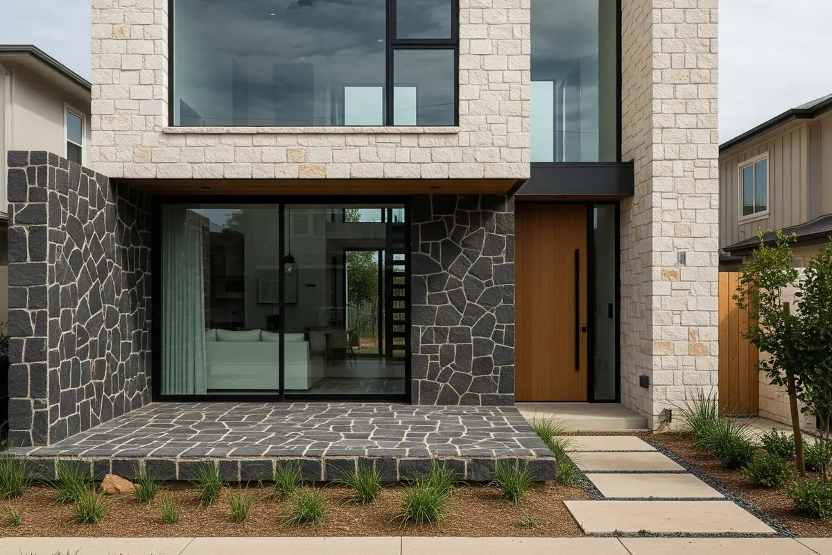 Inspirasi Rumah Batu Alam Modern untuk Lahan Sempit