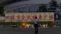 Lokasi mobil tabrak kerumunan di China. (AP)