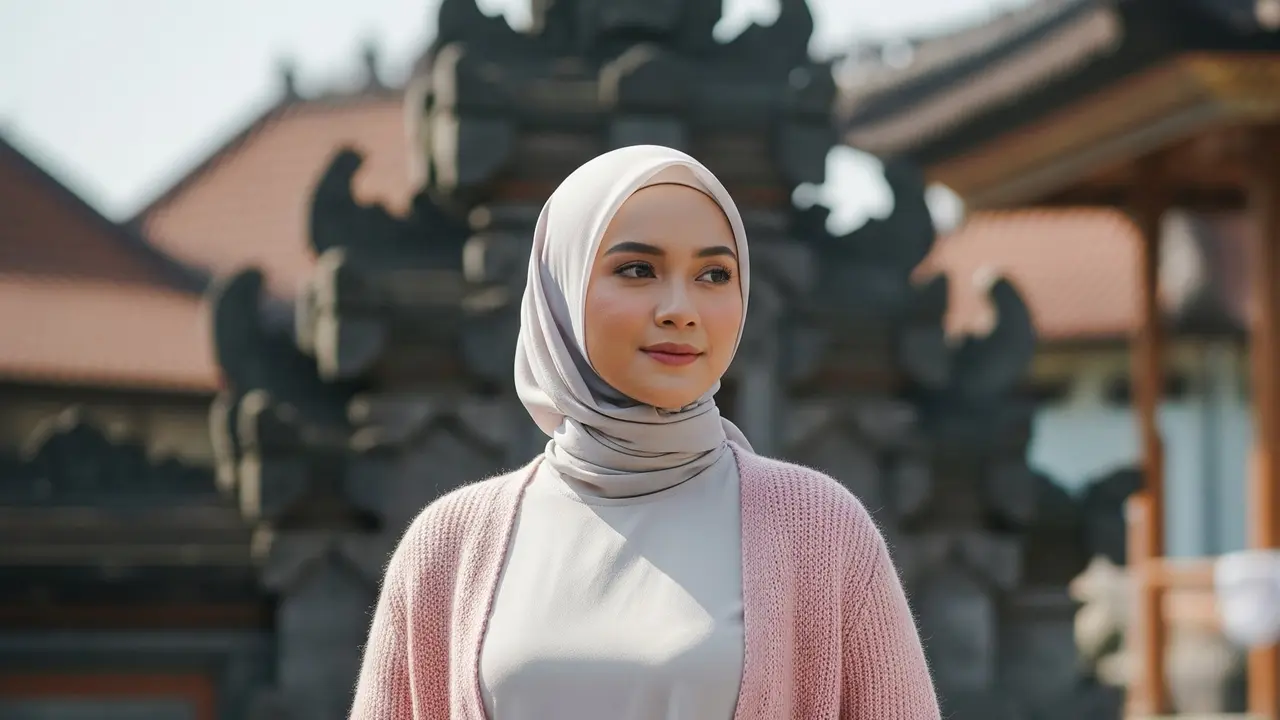 Model Outer untuk Gamis Polos