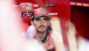 Pecco Bagnaia pada balapan MotoGP Austria 2025. (ERWIN SCHERIAU / APA / AFP)