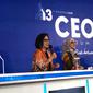 Country Managing Director Grab Indonesia, Neneng Goenadi dalam Kompas100 CEO Forum (dok: Tira)