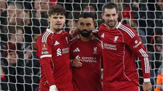 Liverpool berhasil memetik kemenangan saat melawan Brighton dalam laga putaran keempat Piala FA yang berlangsung di Anfield, Liverpool, Inggris, Sabtu (14/02/2026) waktu setempat. (AFP/Darren Staples)