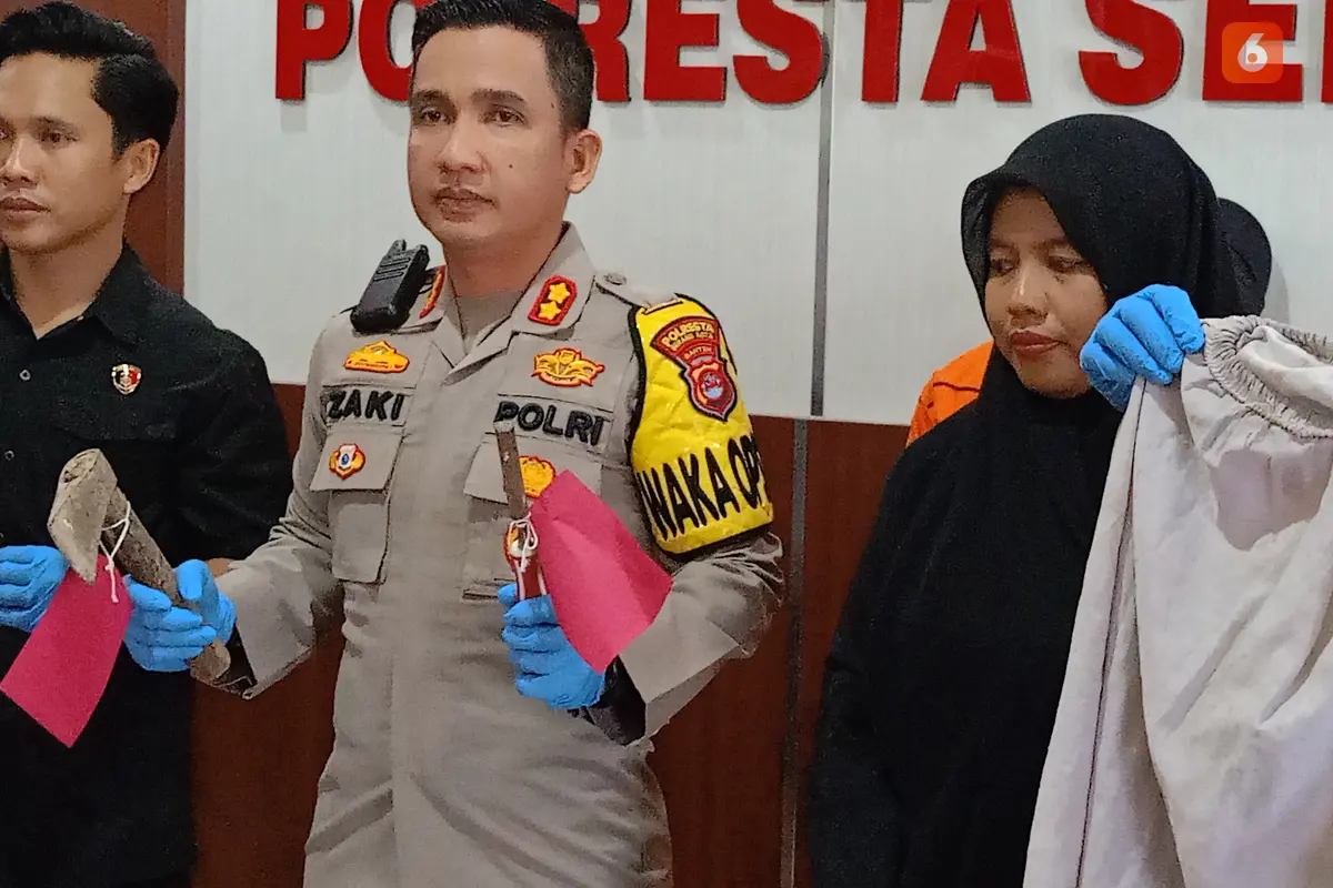 Polresta Serkot Tangkap Pembobol Waralaba. Selasa, (16/01/2024). (Yandhi Deslatama/Liputan6.com).