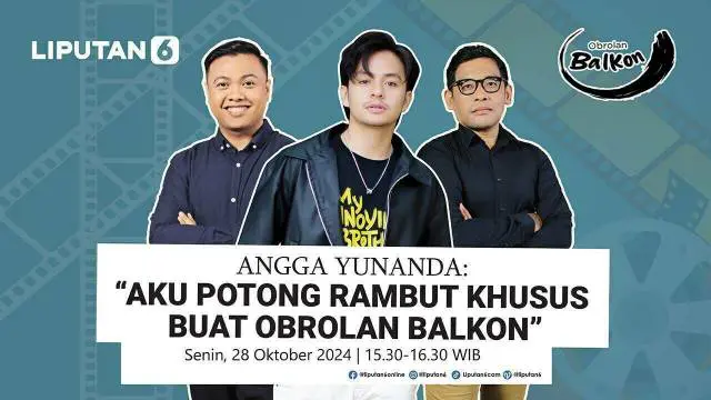 Aktor Angga Yunanda hadir sebagai narasumber dalam program Obrolan Balkon, membagikan kisah inspiratif tentang perjalanan hidupnya. Dalam kesempatan ini, ia juga akan membahas film terbarunya yang menarik perhatian banyak penonton.