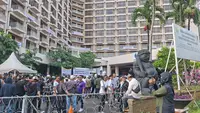Eksekusi Blok 15 Gelora Bung Karno (GBK) atau dikenal sebagai kawasan Hotel Sultan. (Liputan6.com/Rifqy Alief Abiyya)