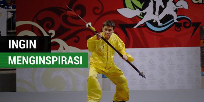 VIDEO: Kelenturan Kakek Berusia 62 Tahun di Tes Event Wushu Asian Games 2018