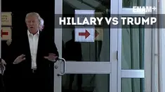 Calon Presiden dari Partai Republik, Donald Trump tiba di Hofstra University, New York. Trump dan Hillary akan berdebat selama 90 menit 