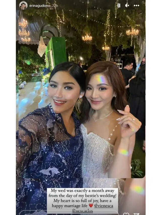 6 Potret Erina Gudono di Pesta Pernikahan YouTuber Nex Carlos, Tampil Memesona