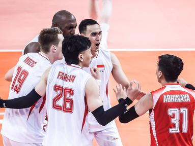 Jakarta Bhayangkara Presisi memastikan langkah ke grand final AVC Men's Champions League 2026 setelah menyingkirkan wakil Korea Selatan, Hyundai Capital Skywalkers, di GOR Terpadu Ahmad Yani, Pontianak, Kalimantan Barat, Sabtu (16/5//2026). (Dok PBVSI)