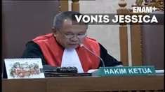 Hakim menghukum Jessica Kumala Wongso 20 tahun penjara dalam kasus pembunuhan Mirna. Vonis ini sama dengan tuntutan jaksa.