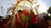 Ritual adat Seblang di Desa Olehsari, Kecamatan Glagah, Banyuwangi Jawa Timur, yang digelar selama tujuh hari, ditutup dengan 