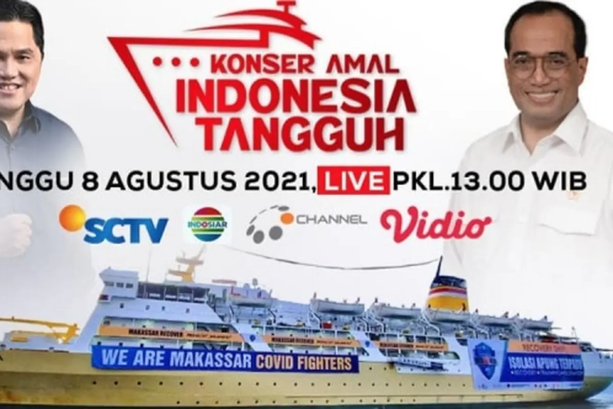 Konser Amal Indonesia Tangguh untuk Kapal Isolasi Terpusat Terapung Covid-19