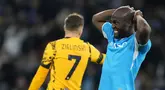 Inter Milan meraih hasil seri saat bertandang ke markas Napoli pada laga lanjutan Liga Italia di Stadion Diego Armando Maradona, Naples, Italia, Minggu (2/3/2025) awal hari WIB. (Alfredo Falcone/LaPresse via AP)