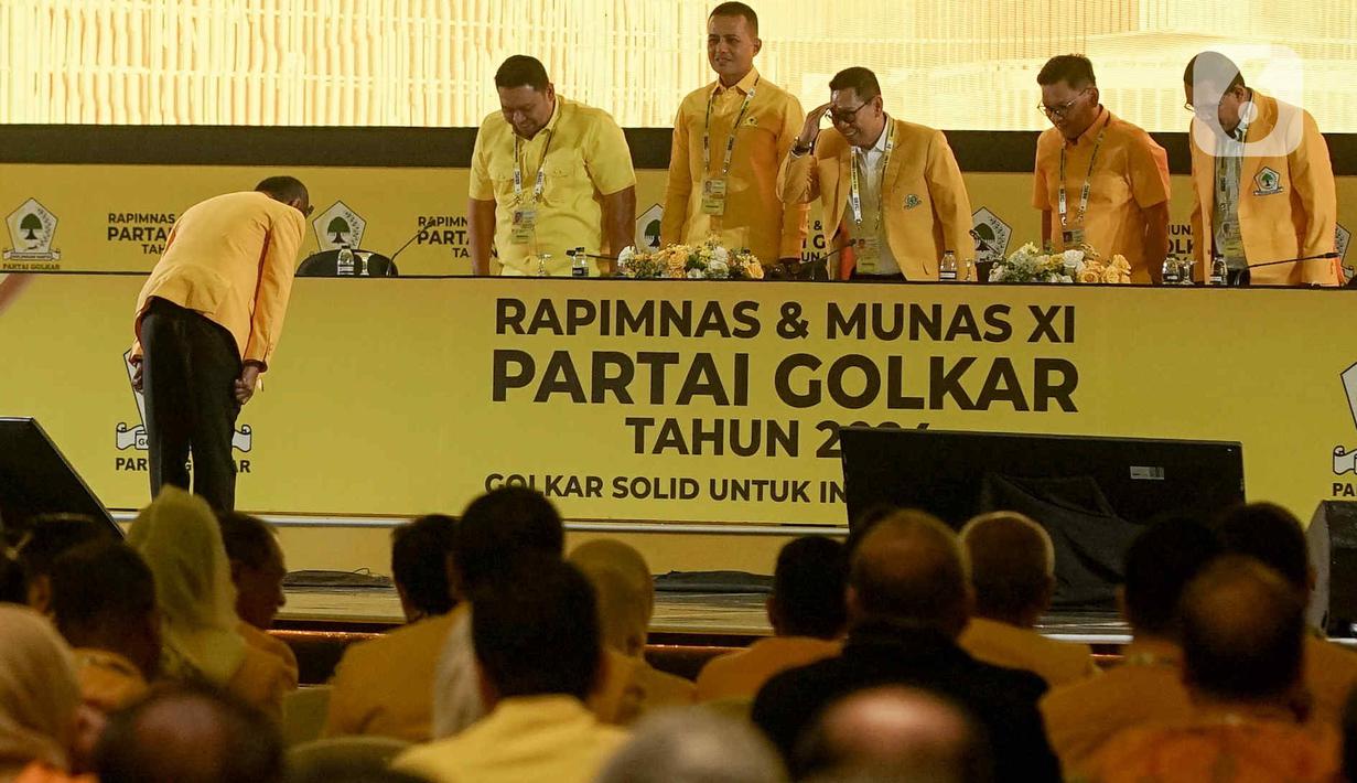Sebelumnya, pada Munas XI Partai Golkar 2024, Bahlil Lahadalia menjadi calon tunggal Ketua Umum Partai Golkar menggantikan Airlangga Hartarto yang mengundurkan diri beberapa waktu lalu. (Liputan6.com/Herman Zakharia)