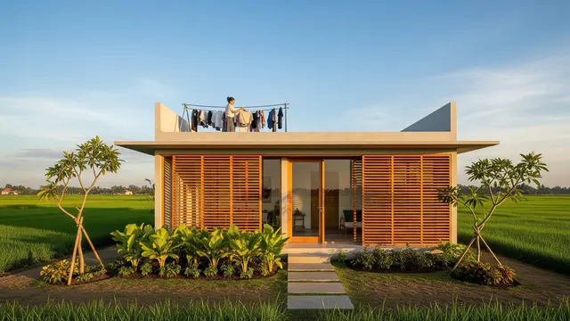 Rumah 1 Lantai dengan Dak Jemuran
