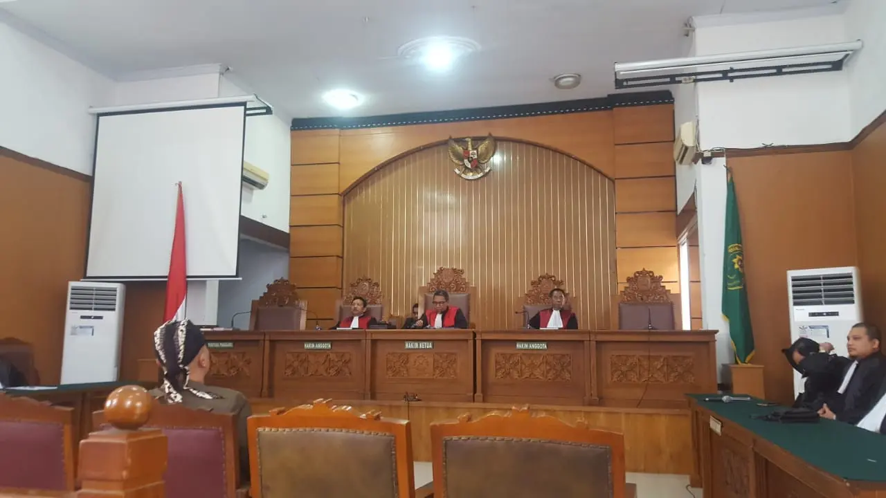 Sidang perkara ujaran kebencian dengan terdakwa Ahmad Dhani Prasetyo. (Liputan6.com/Nafiysul Qodar)