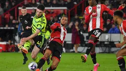 The Gunners sukses membombardir tim tuan rumah, Sheffield United dengan enam gol tanpa balas. (AP Photo/Rui Vieira)