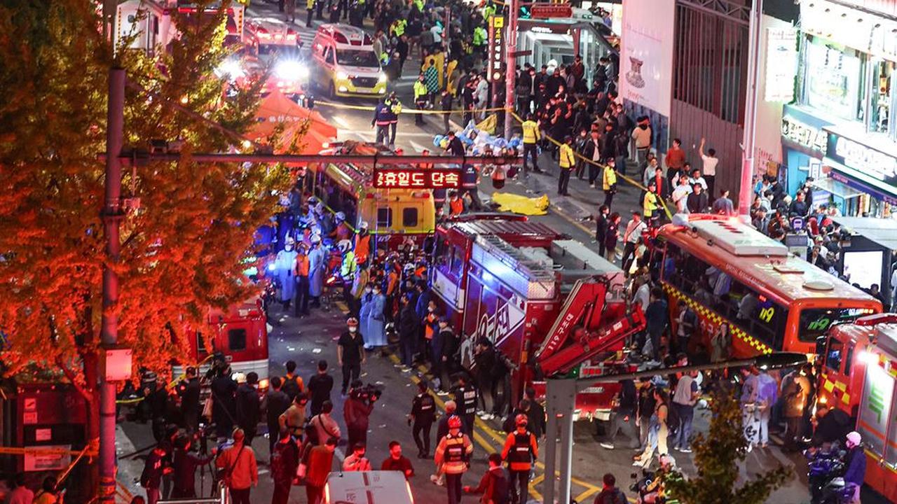 Lokasi pesta Halloween di Itaewon, Seoul, Korea Selatan. (Yonhap)