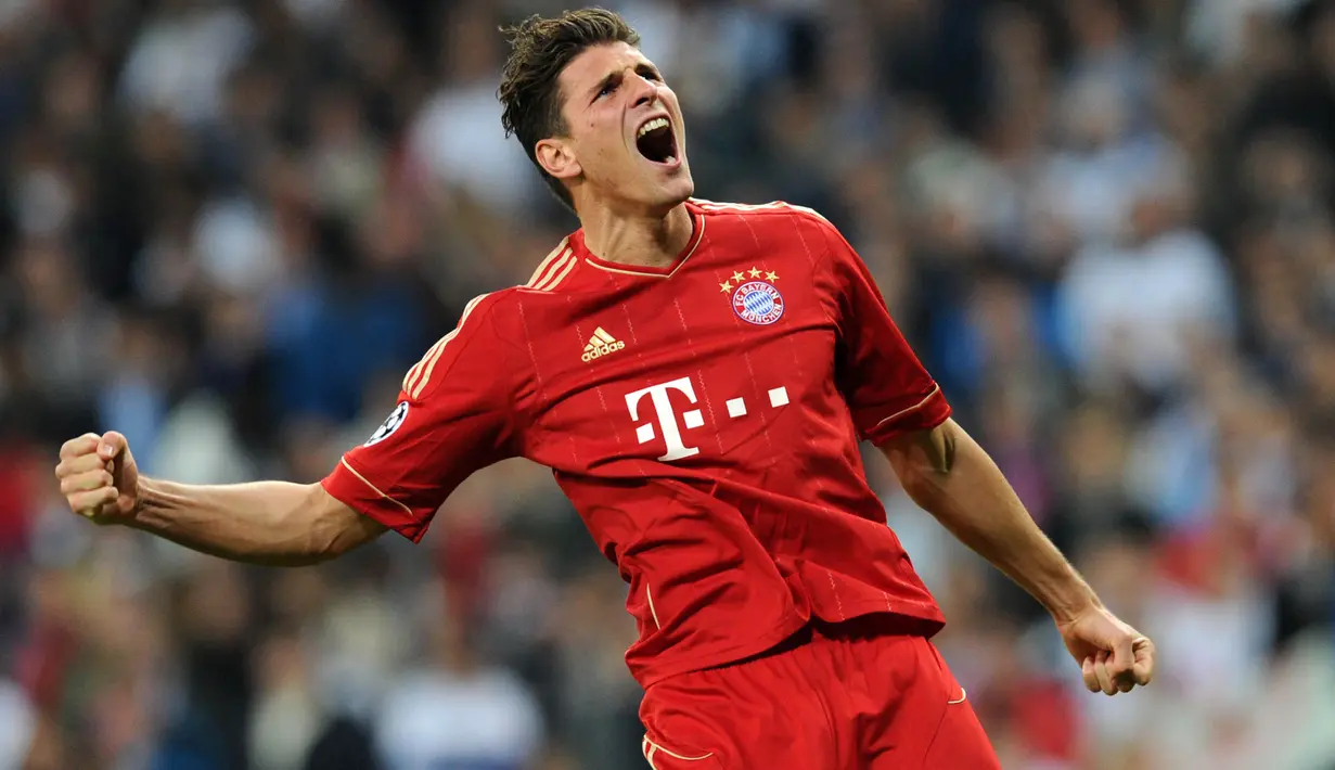 9. Mario Gomez (Bayern Munchen) - 6 Gol. (AFP/Christof Stache)