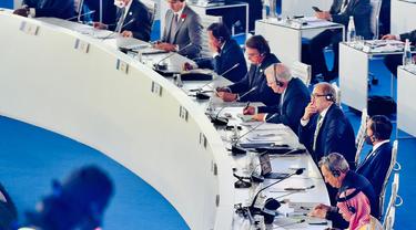 Presiden Jokowi menghadiri KTT G20 sesi II dengan topik perubahan iklim, energi dan lingkungan hidup, Roma, 31 Oktober 2021