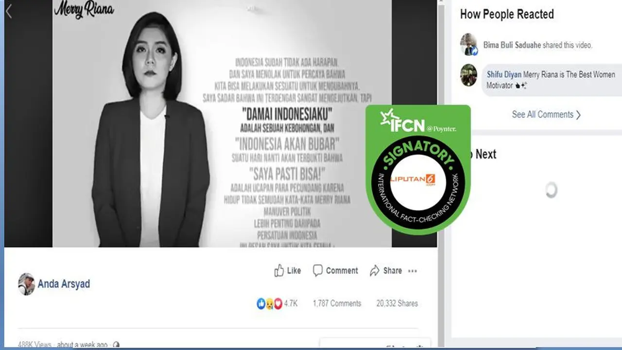 [Cek Fakta] Merry Rian terkena hoaks