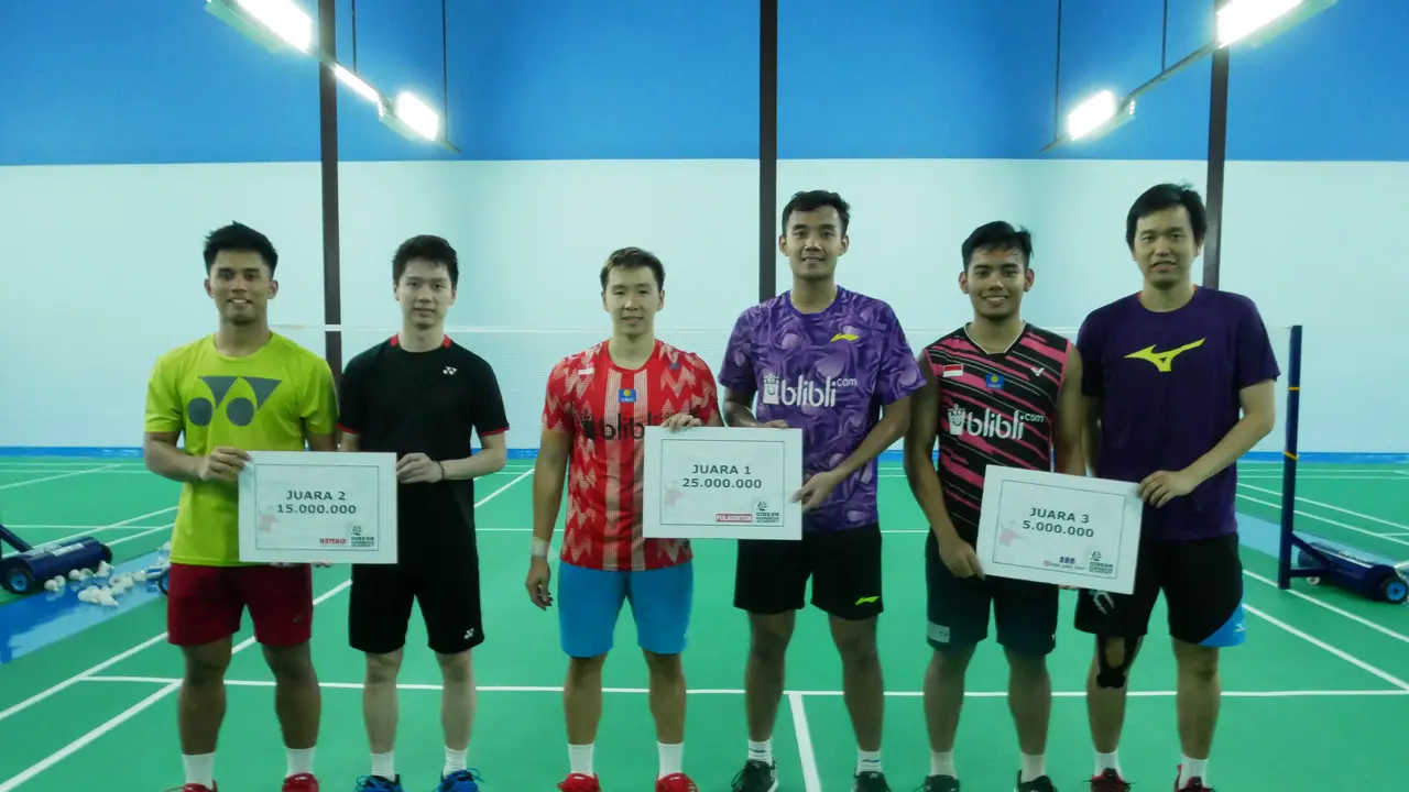 Ganda putra pelatnas PBSI jajal Gideon Badminton Hall